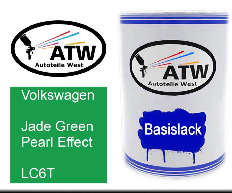 Volkswagen, Jade Green Pearl Effect, LC6T: 500ml Lackdose, von ATW Autoteile West.